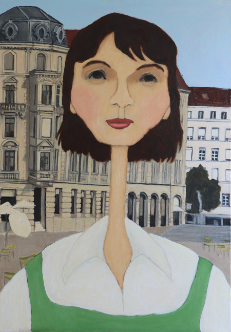 woman-in-green-strap-dress-standing-on-sechselaeutenplatz